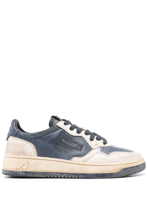 Blue and White Leather Medalist Low Super Vintage Sneakers AUTRY | AVLMMD01