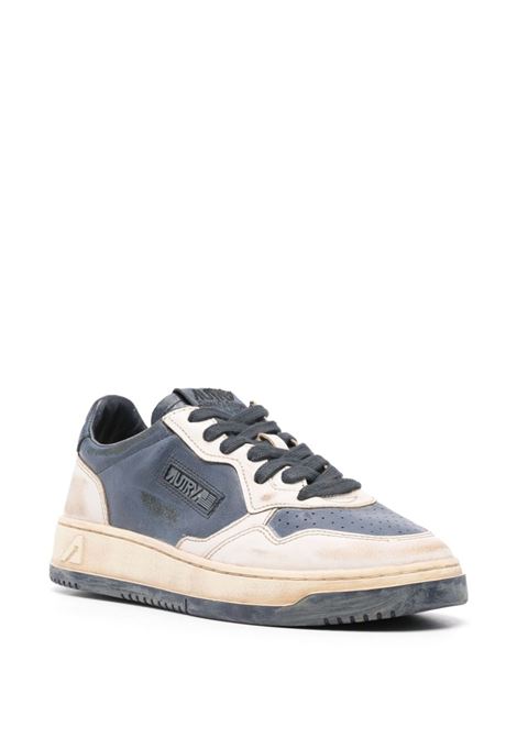 Blue and White Leather Medalist Low Super Vintage Sneakers AUTRY | AVLMMD01