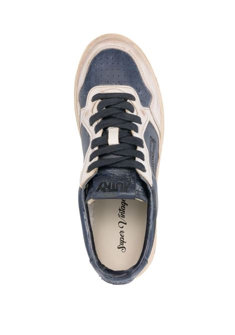 Blue and White Leather Medalist Low Super Vintage Sneakers AUTRY | AVLMMD01