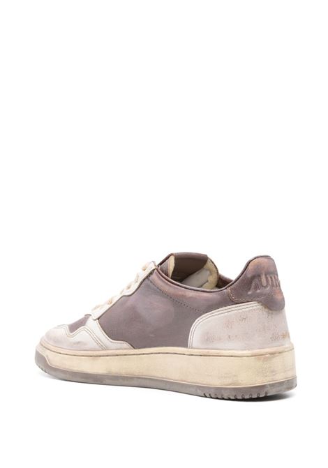 Mud and White Leather Medalist Low Super Vintage Sneakers AUTRY | AVLMMD03