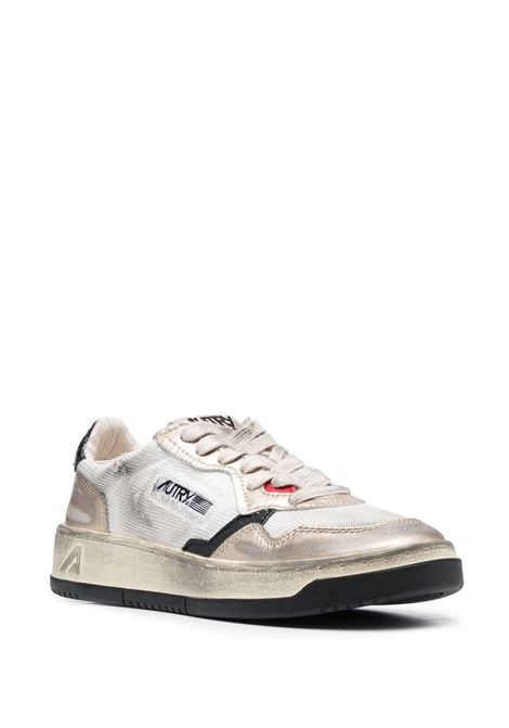 Sneakers Medalist Low Super Vintage In Mesh e Suede Bianco e Oro AUTRY | AVLWMS09