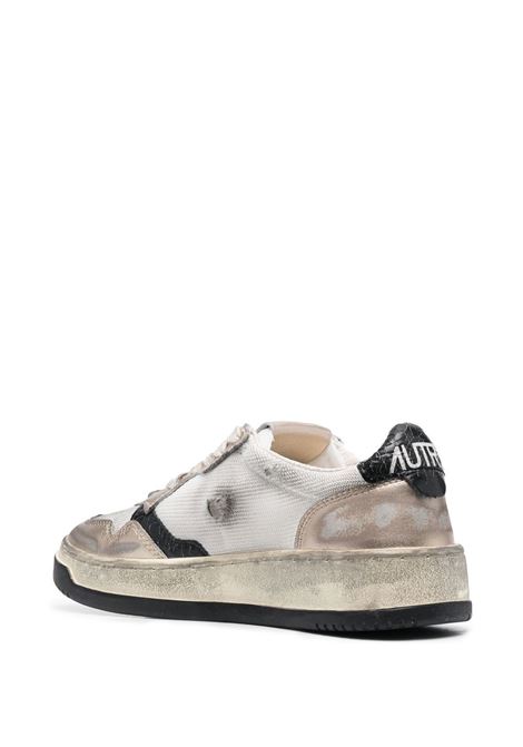 Sneakers Medalist Low Super Vintage In Mesh e Suede Bianco e Oro AUTRY | AVLWMS09