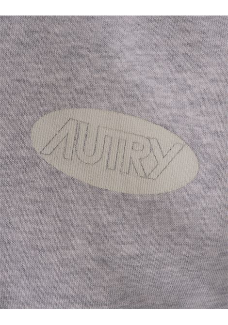 Light Grey Melange Hoodie With Maxi Logo AUTRY | HOPM02JM