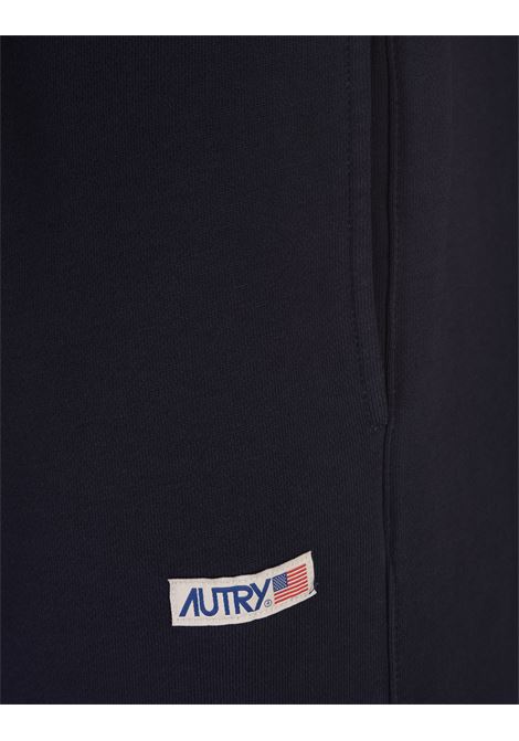 Navy Blue Joggers With Logoed Drawstring AUTRY | PAPM15JB