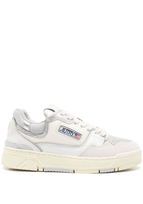 AUTRY Sneakers CLC In Pelle Bianca e Grigia - AUTRY