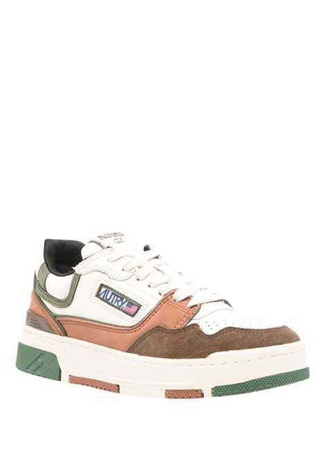 Sneakers CLC Low In Suede e Nabuk Ebano e Verde Militare AUTRY | ROLWUN03