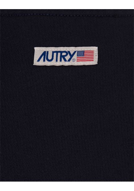 Felpa Nera Con Logo Label AUTRY | SWPM01JB