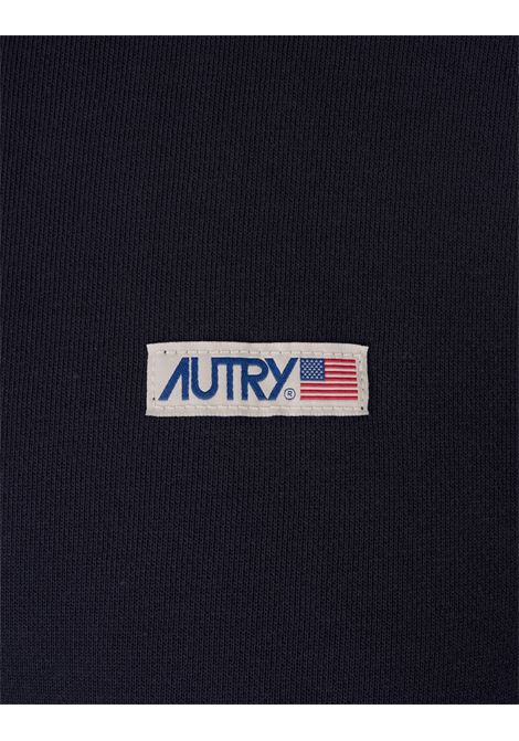 Felpa Nera Con Logo Label AUTRY | SWPM01JB