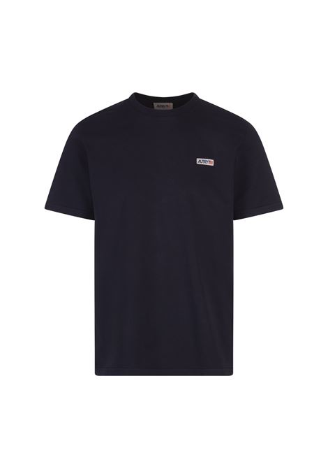 AUTRY T-Shirt Blu Con Logo Applicato - AUTRY