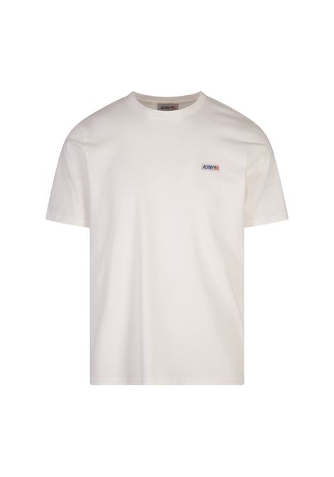 White T-Shirt With Applied Logo AUTRY | TSPM08CW