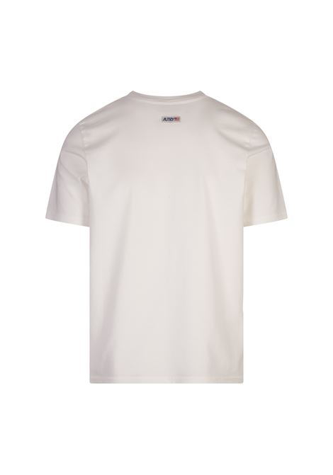 White T-Shirt With Applied Logo AUTRY | TSPM08CW