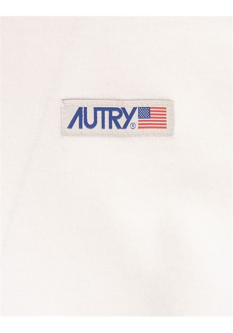 White T-Shirt With Applied Logo AUTRY | TSPM08CW