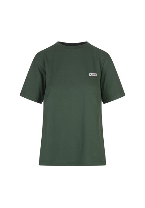 T-Shirt Verde Con Logo Applicato AUTRY | TSPW08CV