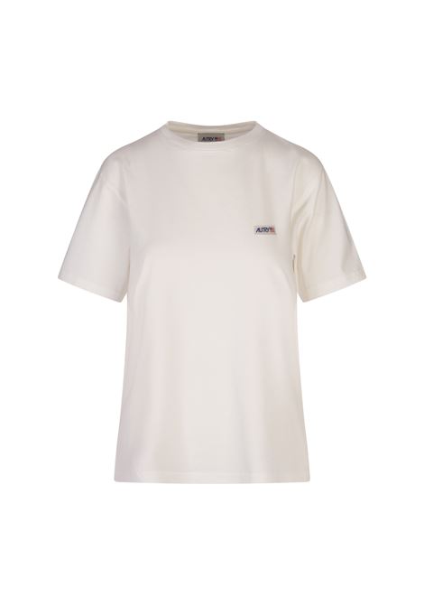 White T-Shirt With Applied Logo AUTRY | TSPW08CW