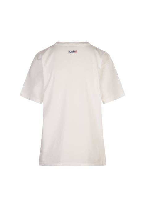 White T-Shirt With Applied Logo AUTRY | TSPW08CW