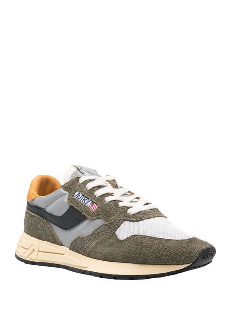 Sneakers Reelwind In Suede Verde e Nylon Riflettente AUTRY | WWLMRL01