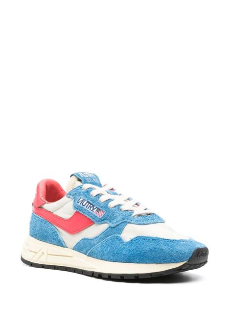 Reelwind Low Sneakers In Blue and Red Nylon and Suede AUTRY | WWLWHN10