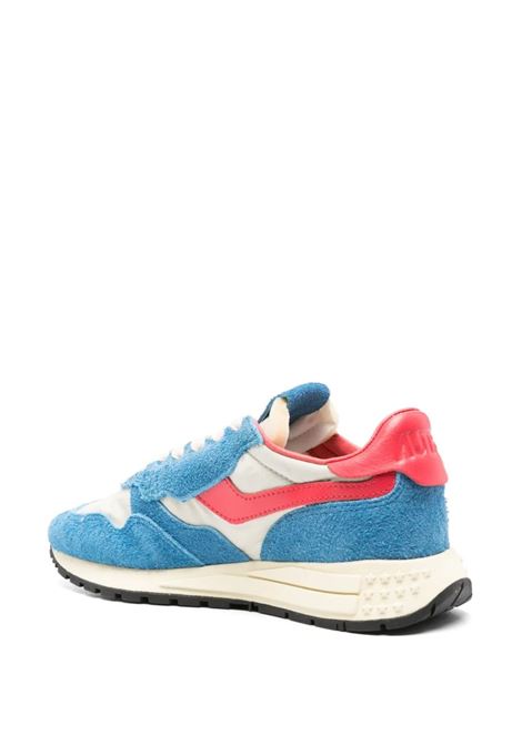 Reelwind Low Sneakers In Blue and Red Nylon and Suede AUTRY | WWLWHN10