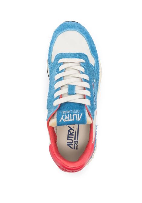 Reelwind Low Sneakers In Blue and Red Nylon and Suede AUTRY | WWLWHN10