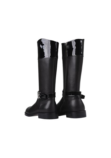 Black Boots With Monogram Logo BALMAIN KIDS | BV0A76-Z2504930NE