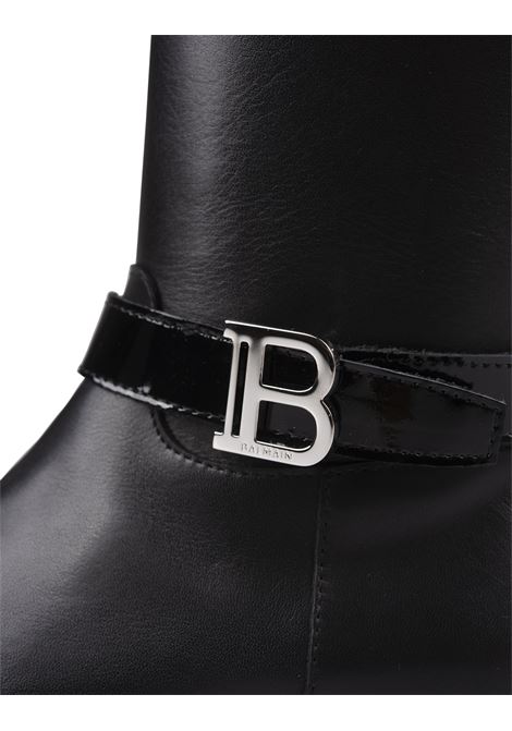 Stivali Neri Con Logo Monogramma BALMAIN KIDS | BV0A76-Z2504930NE