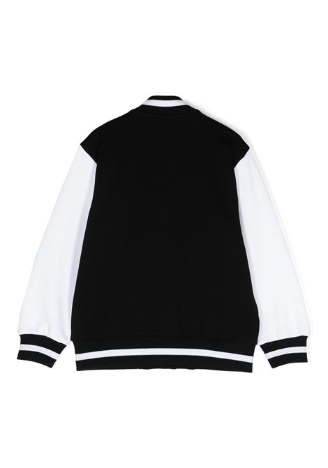 Pierre Balmain Bomber Jacket In Black and White BALMAIN KIDS | BV4R40-Z0081930BC