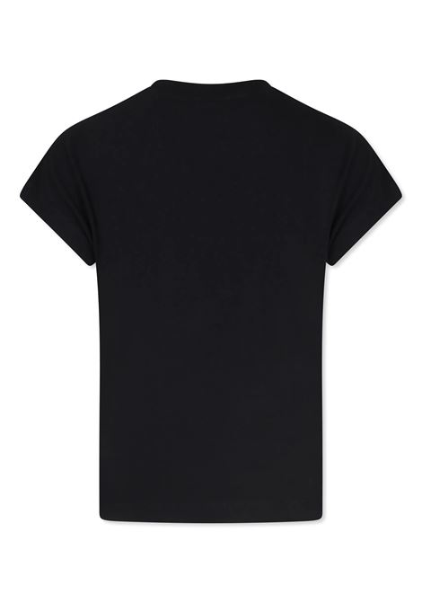 Black T-Shirt with Roman Style Logo BALMAIN KIDS | BV8A81-Z1751930BC