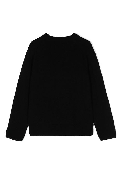 Black Pullover With Logo and Buttons BALMAIN KIDS | BV9B00-Z2409930AV