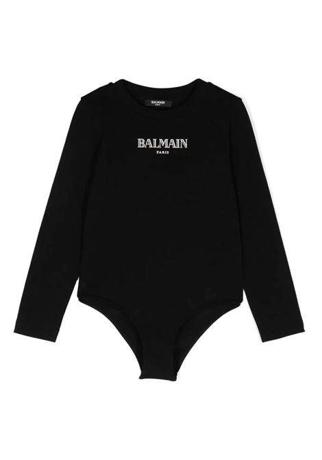 BALMAIN KIDS Top Body Nero Con Logo - BALMAIN KIDS