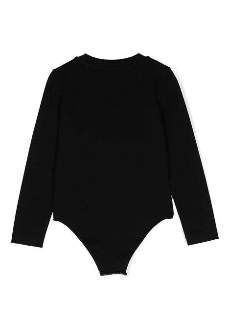 Black Bodysuit Top With Logo BALMAIN KIDS | BVAA1A-Z2389930BC