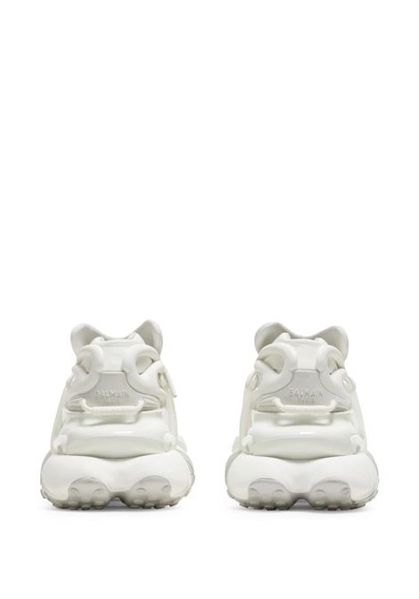 White Unicorn Sneakers In Leather and Neoprene BALMAIN | AN0VF724KNLR0FA