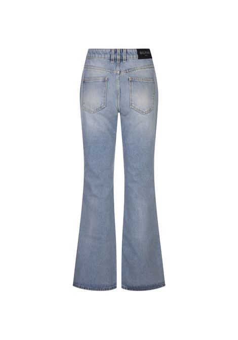 Blue Denim Flare Jeans BALMAIN | DF1MJ130DE536FC