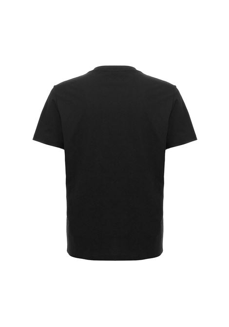 Black T-Shirt With Contrast Logo BALMAIN | DH1EF000GD84EAC