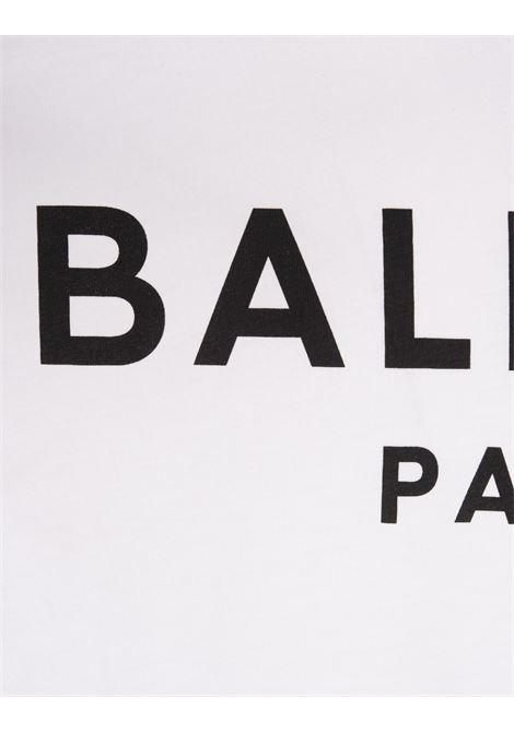 White T-Shirt With Balmain Paris Logo BALMAIN | DH1EG000BB73GAB