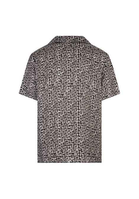 Bowling Shirt with All-Over Monogram BALMAIN | DH1HN065VF40EAB