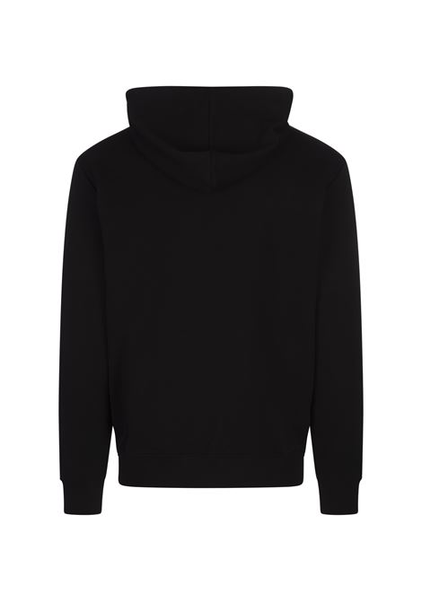 Black Hoodie with Balmain Paris Print BALMAIN | DH1JR002BB65EAB