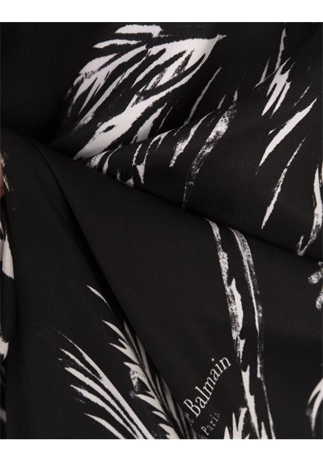 Black Pyjama Pants With Palm Print BALMAIN | DH1PQ260VF43EAB