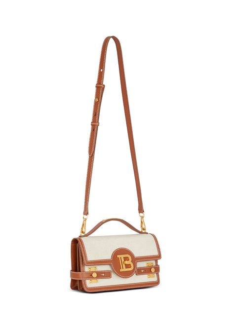 Borsa B-Buzz In Tela e Pelle Marrone Chiaro BALMAIN | DN1DA829TCFEGEM