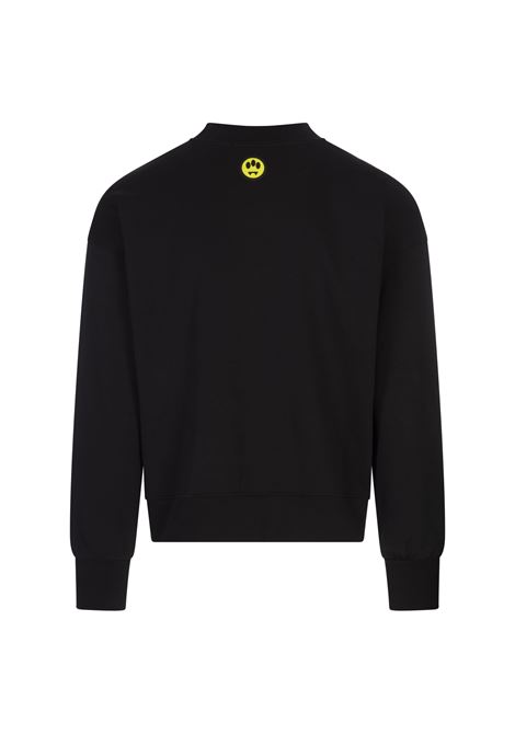 Black Crew Neck Sweatshirt With Logo and Smile BARROW | F4BWUASW133110