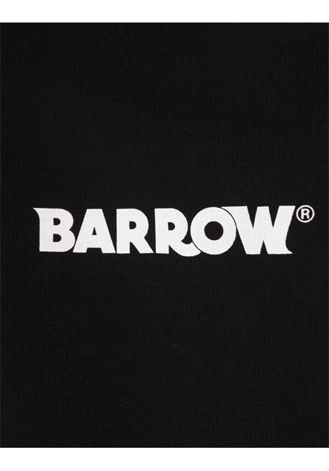 Black Crew Neck Sweatshirt With Logo and Smile BARROW | F4BWUASW133110