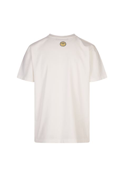 White T-Shirt With Lettering and Graphic Print With Smile BARROW | F4BWUATH064002