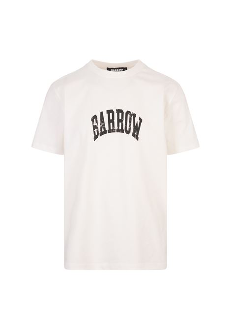 White T-Shirt With Logo and Smile BARROW | F4BWUATH076002