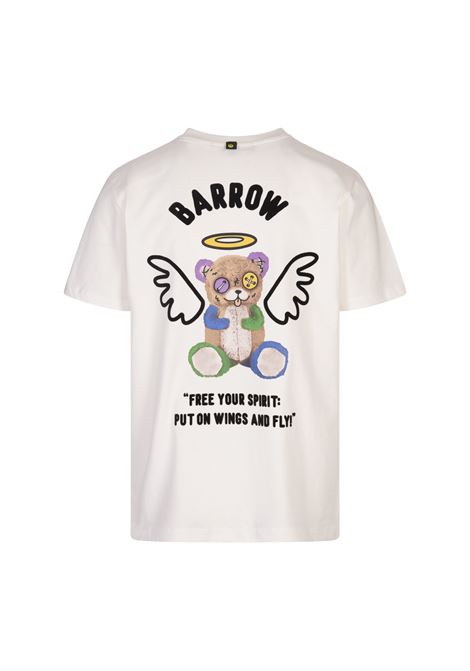 White Graphic Print T-Shirt BARROW | F4BWUATH077002