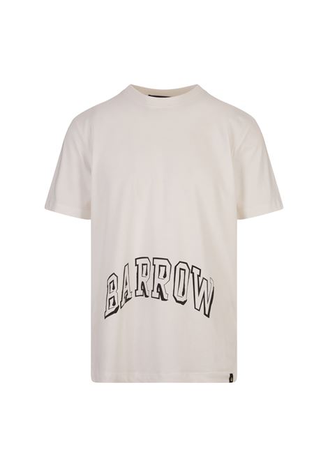 White T-Shirt With Logo and Smile Basketball BARROW | F4BWUATH078002