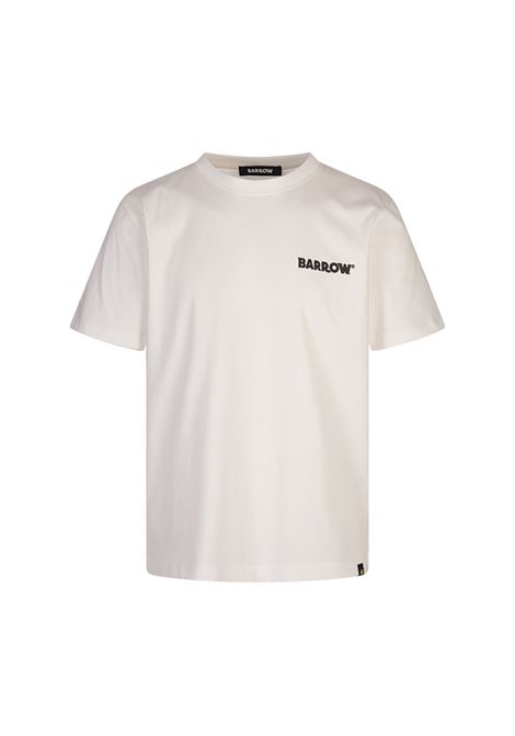 White T-Shirt With Logo and Smile BARROW | F4BWUATH134002