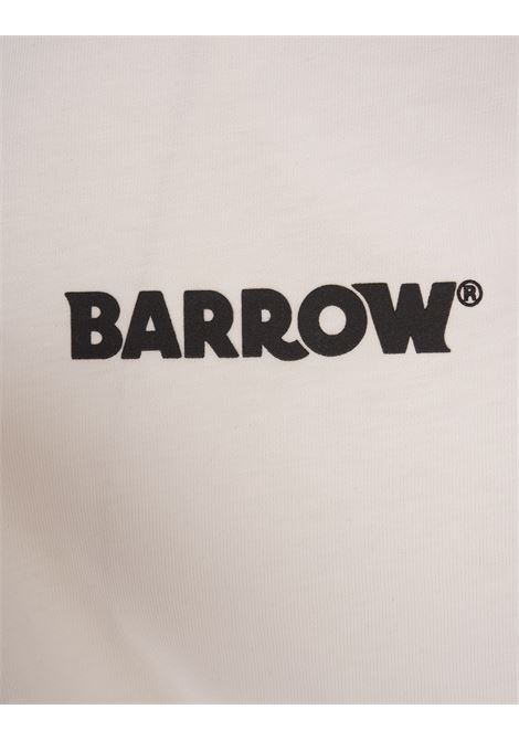 White T-Shirt With Logo and Smile BARROW | F4BWUATH134002