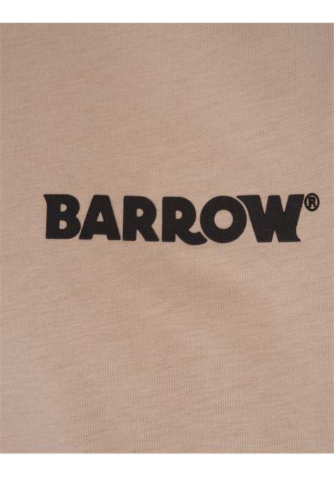 Beige T-Shirt With Logo and Smile BARROW | F4BWUATH134092