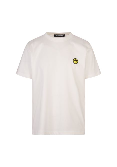 White T-Shirt With Smile BARROW | F4BWUATH139002