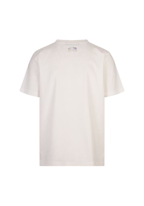 White T-Shirt With Smile BARROW | F4BWUATH139002