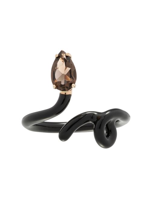 Anello Baby Vine Tendril Nero BEA BONGIASCA | VR110YGS-GP18N